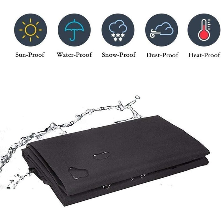 Grill Cover BBQ Protective Tarpaulin Anti-UV Anti-water Anti-moisture with Storage Bag Black (170 x 61 x 117cm) - Flavour Fushion Cooking Shop