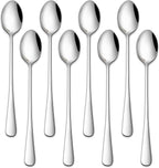 7.5 Inches Stainless Steel Iced Tea Spoons,Set Of 8 Long Stirring Spoons For Coffee