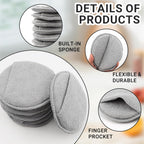 6Pcs 5'' Wax & Oil Applicator Pads - Reusable Microfiber Cleaning Pad - Scratch-Free