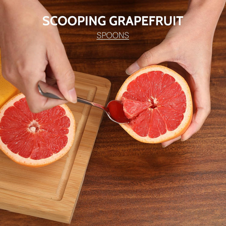 4-piece Grapefruit Spoons and Grapefruit Knife, 18/8 Stainless Steel - Flavour Fushion Cooking Shop