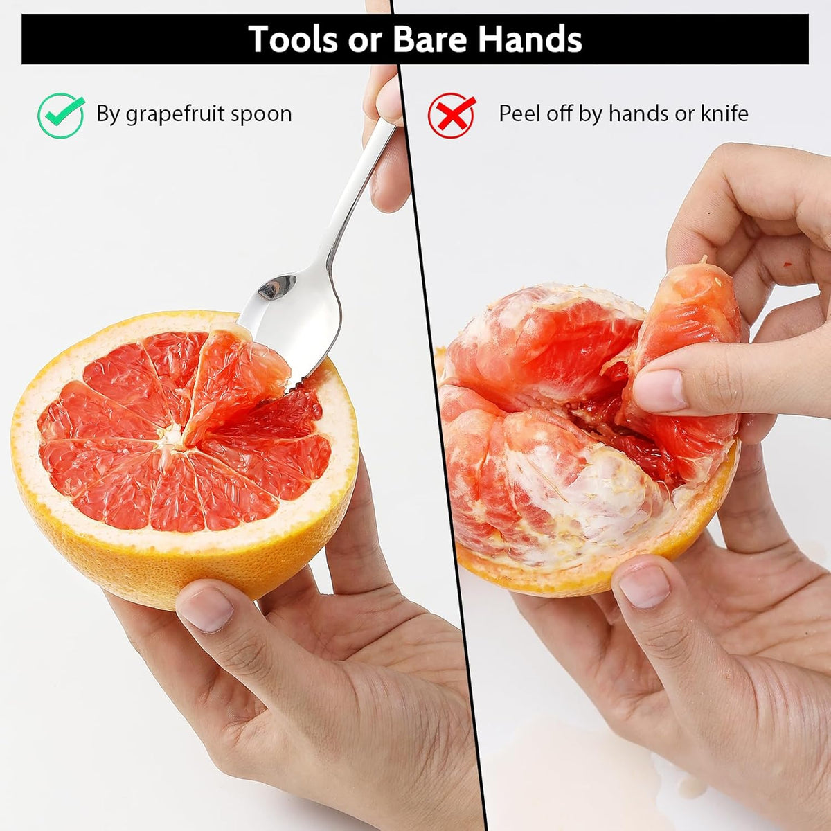 4-piece Grapefruit Spoons and Grapefruit Knife, 18/8 Stainless Steel - Flavour Fushion Cooking Shop