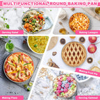 8 Inch Cake Pan Set of 2, Stainless Steel Round Layer Cake Baking Pans Tins, Non-Toxic