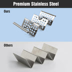 4 Pack Stainless Steel Taco Holders, Premium Taco Stands, Holds 2 Or 3 Tacos Each Taco Tray