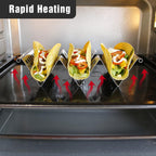 4 Pack Stainless Steel Taco Holders, Premium Taco Stands, Holds 2 Or 3 Tacos Each Taco Tray