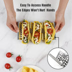 4 Pack Stainless Steel Taco Holders, Premium Taco Stands, Holds 2 Or 3 Tacos Each Taco Tray