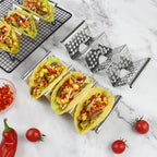 4 Pack Stainless Steel Taco Holders, Premium Taco Stands, Holds 2 Or 3 Tacos Each Taco Tray