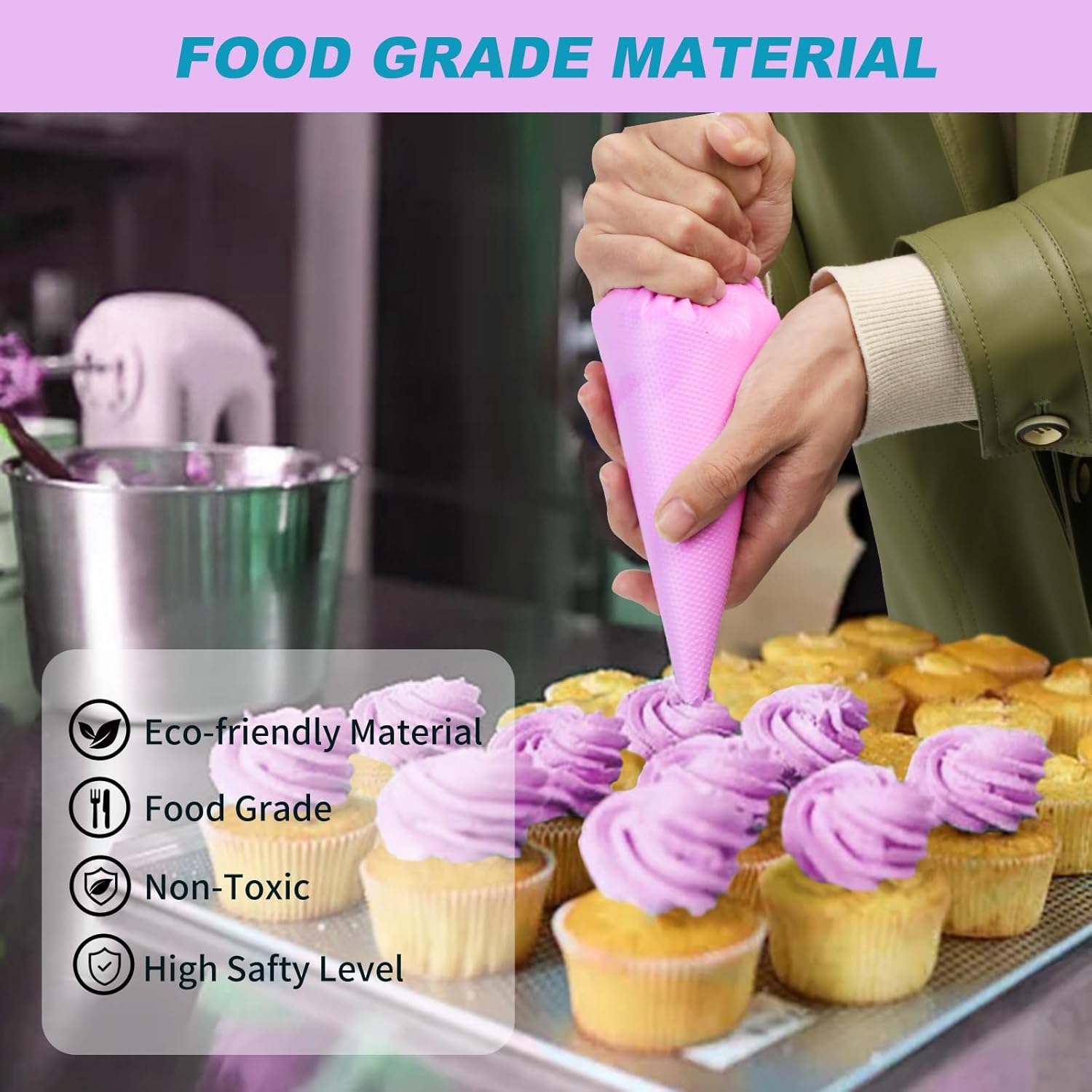 Piping Bags 16 Inch - Disposable Piping Bags 100pcs, Large Pastry Bags