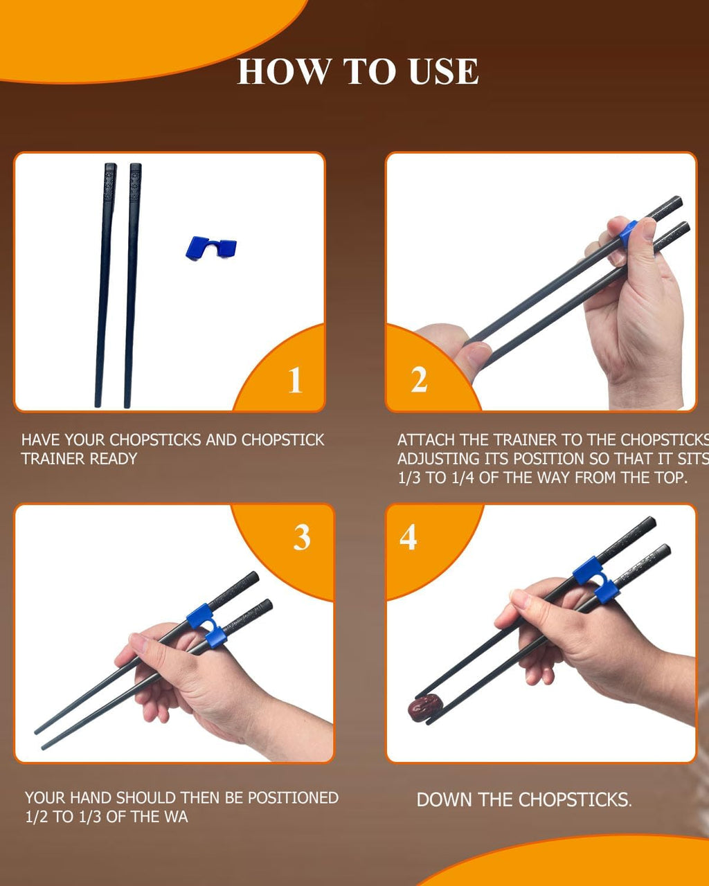 5 Pairs Reusable Training Chopsticks, 9.45 Inch Dishwasher Safe Fiberglass Japanese Training Chopsticks for Beginner, Non-Slip, Easy to Use(colorful)