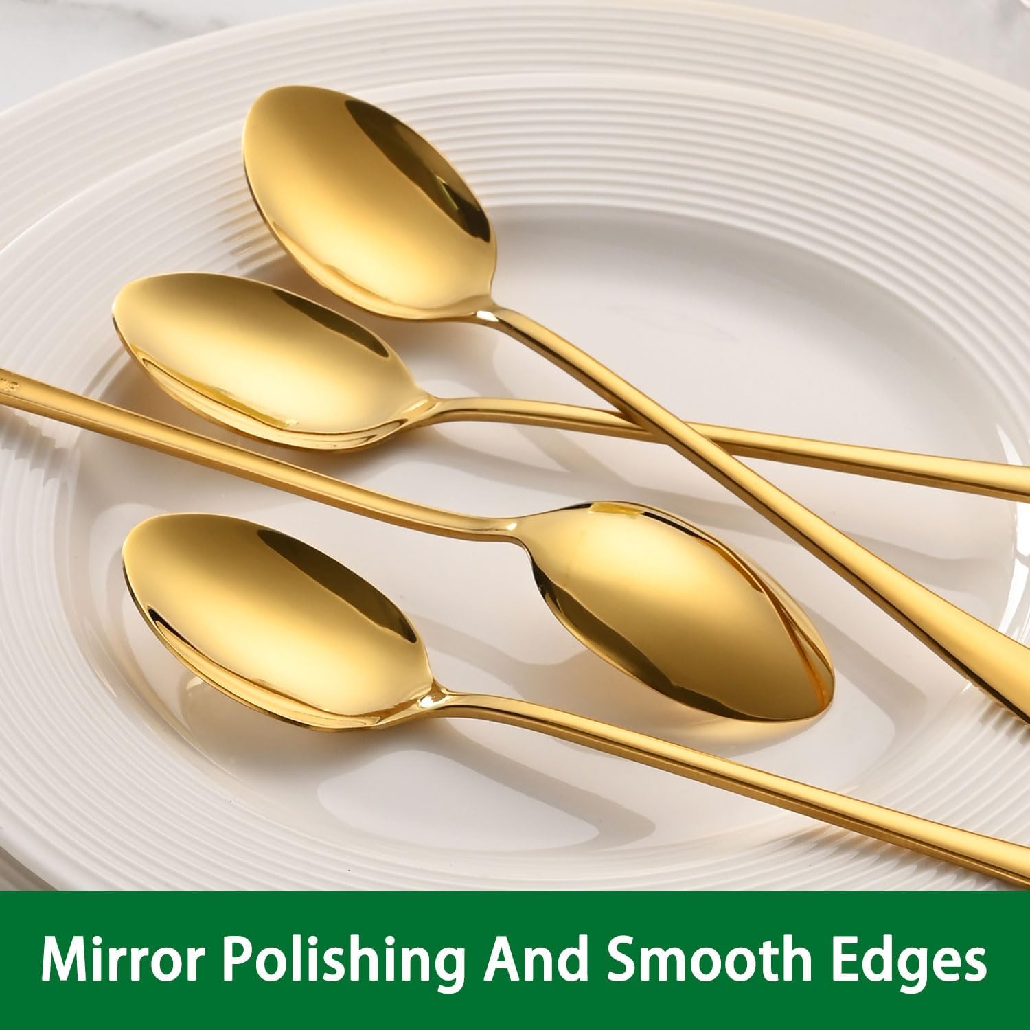 7.5 Inch Gold Iced Tea Spoons,Set Of 8 Stainless Steel Long Coffee Spoons,Long Handle Stirring Spoon For Dessert,Coctails,Ice Cream,Milk,Iced Teaspoons For Bar