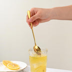 7.5 Inch Gold Iced Tea Spoons,Set Of 8 Stainless Steel Long Coffee Spoons,Long Handle