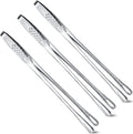 3 Pcs 11 Inches Kitchen Tongs Korean BBQ Tweezers for Cooking Stainless Steel Kitchen Tweezers Grill Food Yakiniku Cooking Clamp Tool for Salad, Fish, Steak, Barbecue, Buffet, Meat