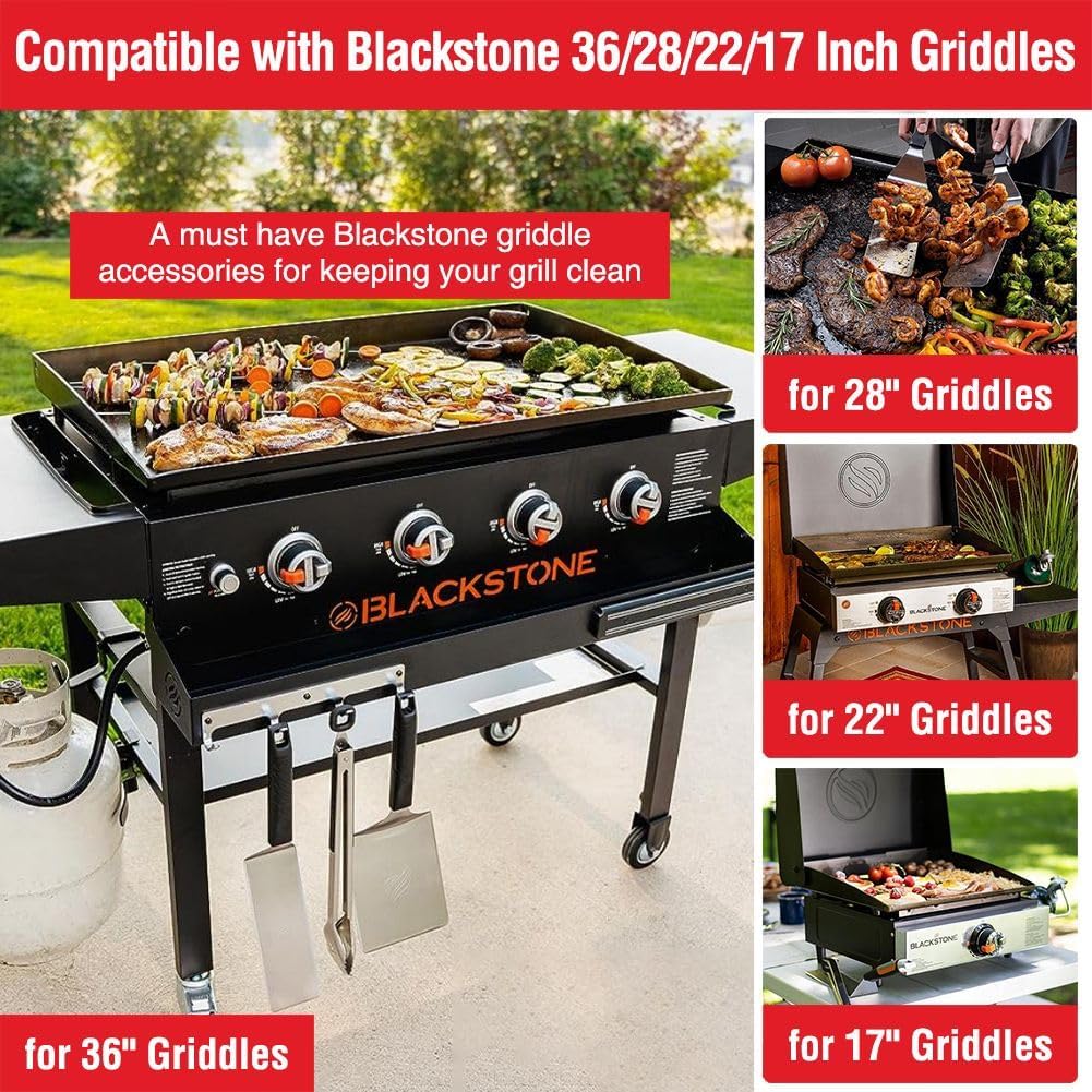 2 Pack Blackstone Silicone Grease Cup Liners for 36 28 22 17 Inch Griddle, Reusable Catcher Liner Grill Grease Tray Blackstone Accessories, Replacement of Aluminum Foil Drip Pans, Black