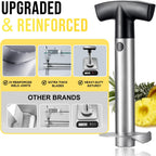 Pineapple Corer and Slicer, Heavy-Duty Stainless Steel Reinforced Thicker Blade Easy-to-Use