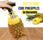 Pineapple Corer and Slicer, Heavy-Duty Stainless Steel Reinforced Thicker Blade Easy-to-Use