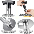 Pineapple Corer and Slicer, Heavy-Duty Stainless Steel Reinforced Thicker Blade Easy-to-Use