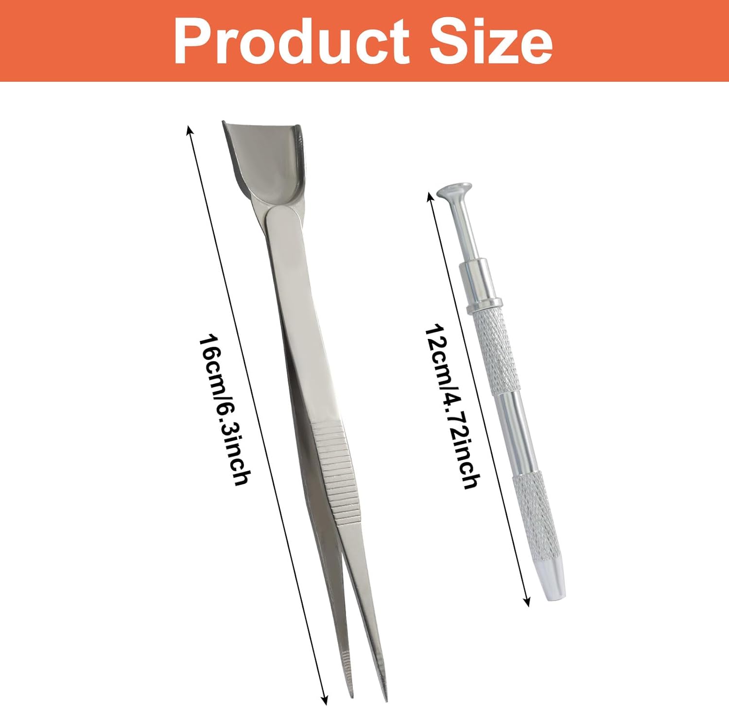 4 Pack Aluminum Alloy Cake Decorating Tools Set, Pearl Sprinkles Pen Pearl Grabber 4 Claws Stainless Steel Cake Tweezers, Pearl Sprinkle Spoon with Shovel Head for Cake Decorating/Bakers