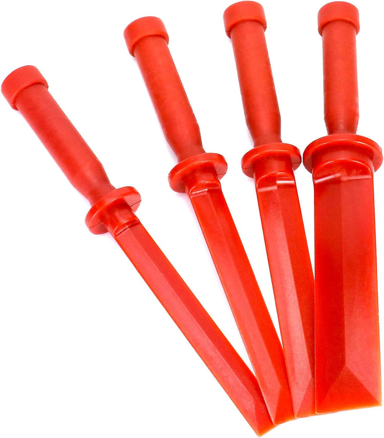 Plastic Chisel Scraper Set, 3/4", 7/8", 1", 1-1/2" Chemical Resistant Scraper Tool, No-marring Plastic Chisel Set for Removes Debris, Adhesives, Film, Paint - Flavour Fushion Cooking Shop