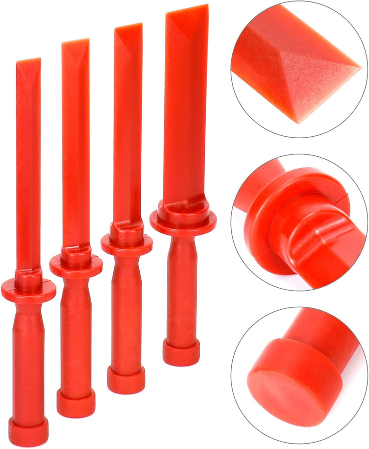 Plastic Chisel Scraper Set, 3/4", 7/8", 1", 1-1/2" Chemical Resistant Scraper Tool, No-marring Plastic Chisel Set for Removes Debris, Adhesives, Film, Paint - Flavour Fushion Cooking Shop