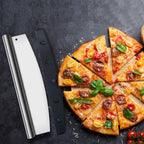 Pizza Cutter Stainless Steel Rocker Slicer - 14 Inch Sharp Knife with Blade Cover,Premium Pizza Oven Accessories
