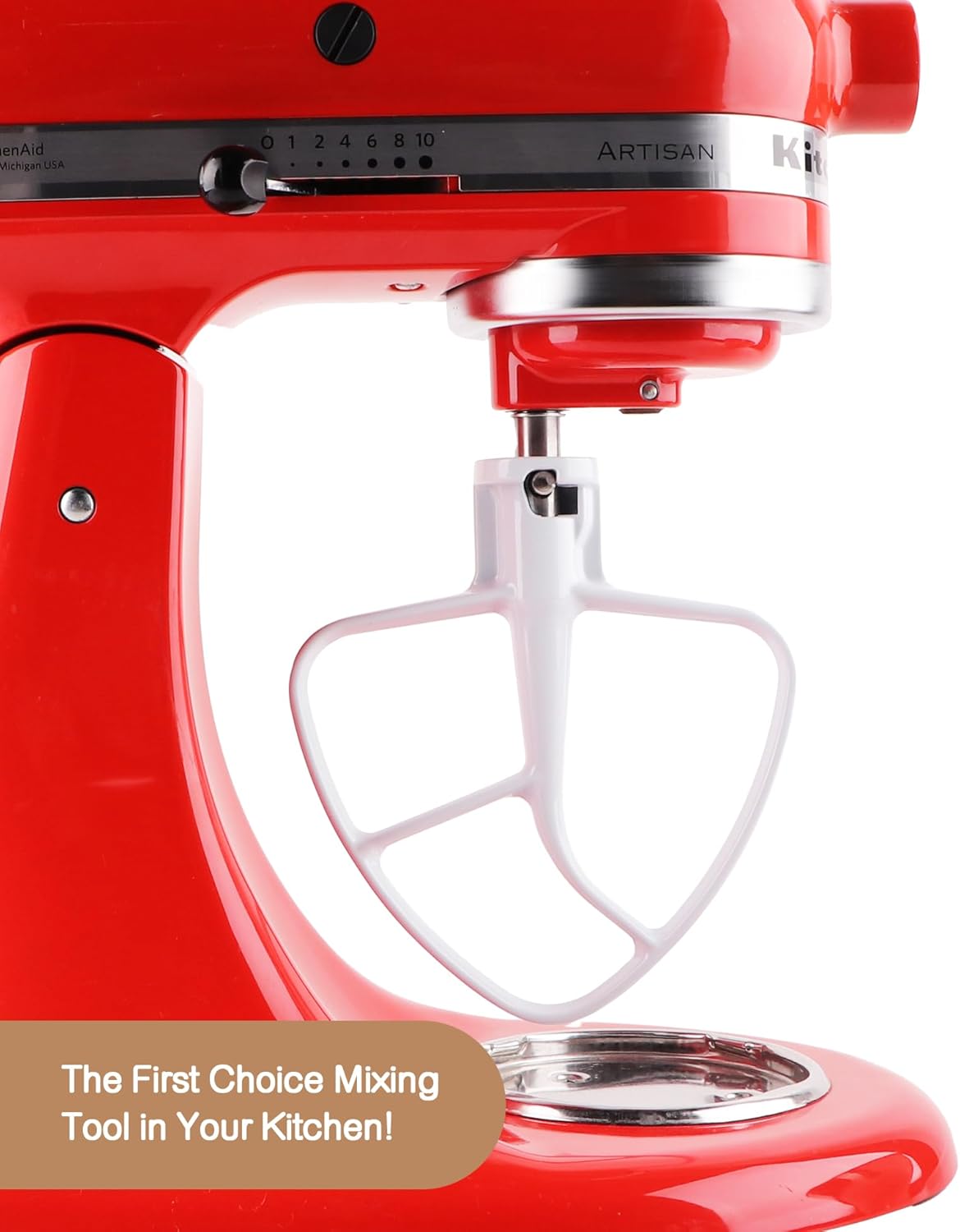 K45B Metal Beater with Non-Stick Coating, Compatible with KitchenAid 4.5-5 Quart Tilt-Head Stand Mixer