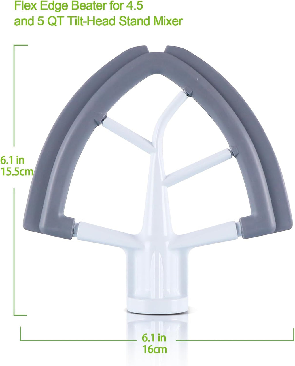 Flex Edge Beater Work for KitchenAid Mixer Attachments, Compatible with 4.5-5 Quart Tilt-Head Stand Mixers, kitchenAid Paddle with Scraper, Flexible Silicone Edges
