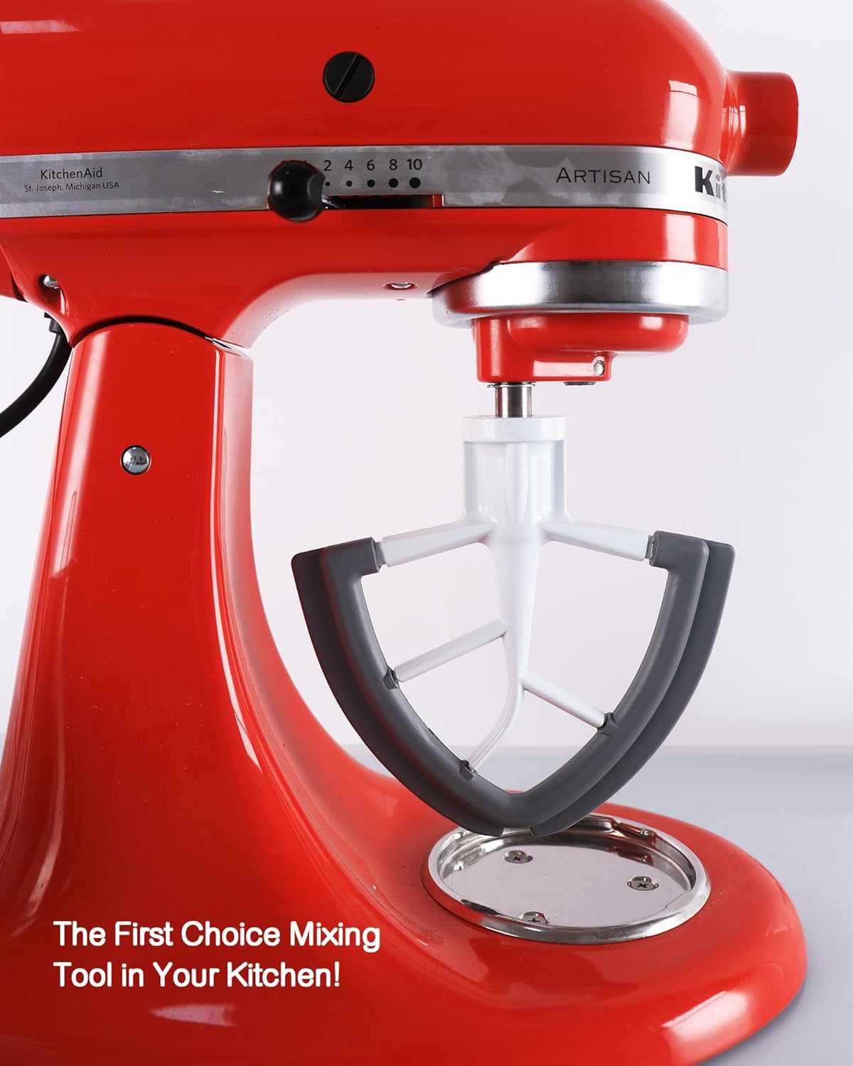 Flex Edge Beater Work for KitchenAid Mixer Attachments, Compatible with 4.5-5 Quart Tilt-Head Stand Mixers, kitchenAid Paddle with Scraper, Flexible Silicone Edges