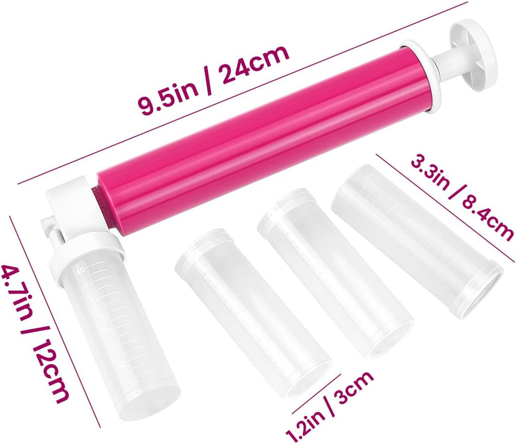 1 kit Manual Airbrush for Cakes with 4 Pcs Tube, Airbrush Pump Coloring Spray Gun
