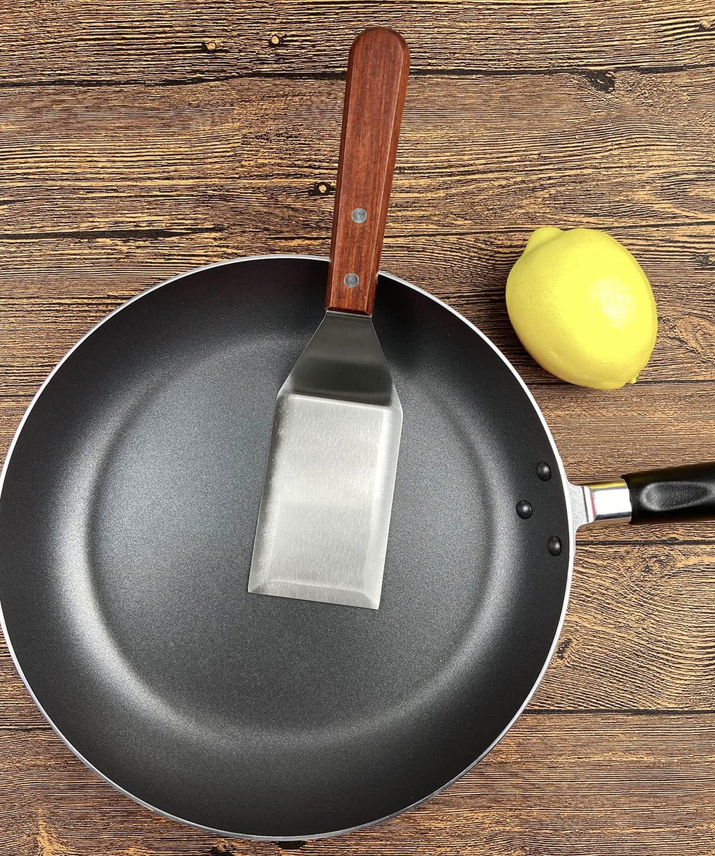 Metal Spatula for Cast Iron Skillet Grill Stainless Steel Spatula for Burger, Fish Turner Griddle Spatula, Spachulas Egg Flipper, Flat Top Metal Spatula for Cooking BBQ