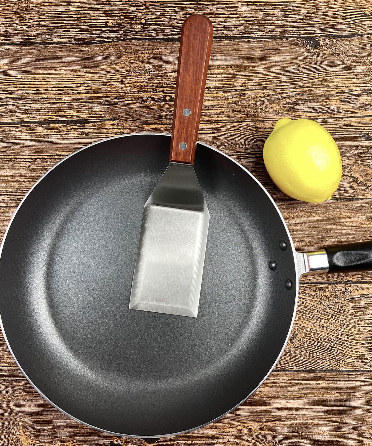 Metal Spatula for Cast Iron Skillet Grill Stainless Steel Spatula for Burger, Fish Turner Griddle Spatula, Spachulas Egg Flipper, Flat Top Metal Spatula for Cooking BBQ