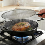 2-Pack Splatter Screen for Frying Pan - 8'' 10'' Stainless Steel Grease Splatter Guard