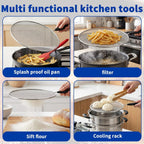 2-Pack Splatter Screen for Frying Pan - 8'' 10'' Stainless Steel Grease Splatter Guard