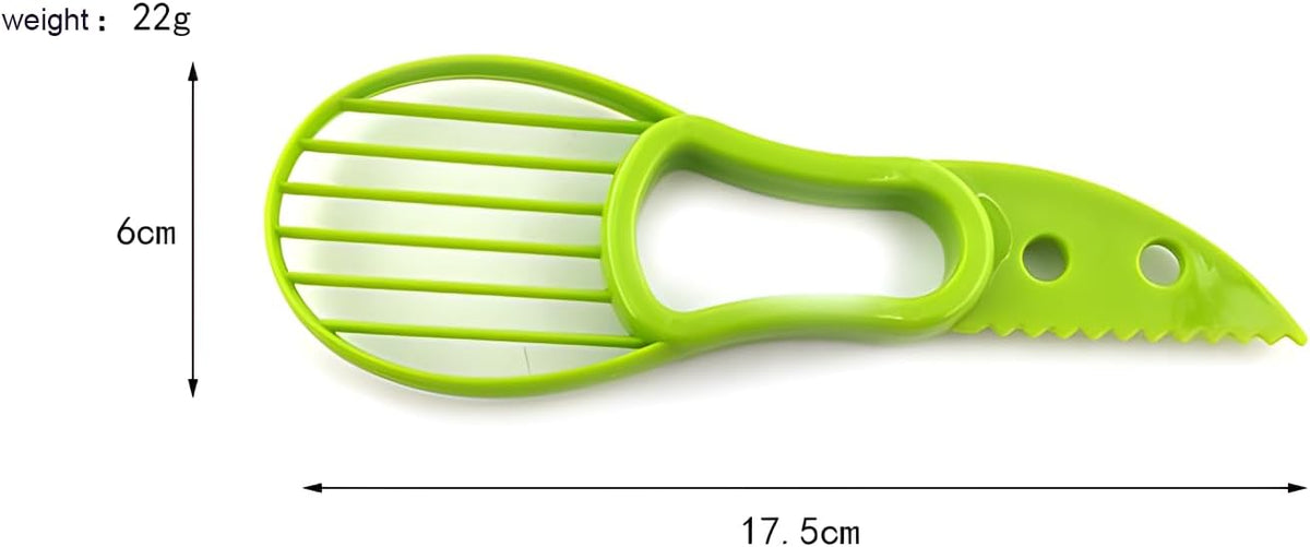 3-in-1 Avocado Tool - Safe Cutter, Pitter and Spoon in One - Green - Set of 1 - Flavour Fushion Cooking Shop