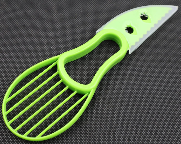 3-in-1 Avocado Tool - Safe Cutter, Pitter and Spoon in One - Green - Set of 1 - Flavour Fushion Cooking Shop