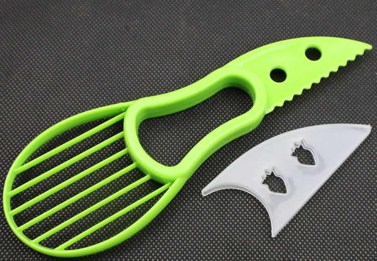 3-in-1 Avocado Tool - Safe Cutter, Pitter and Spoon in One - Green - Set of 1 - Flavour Fushion Cooking Shop