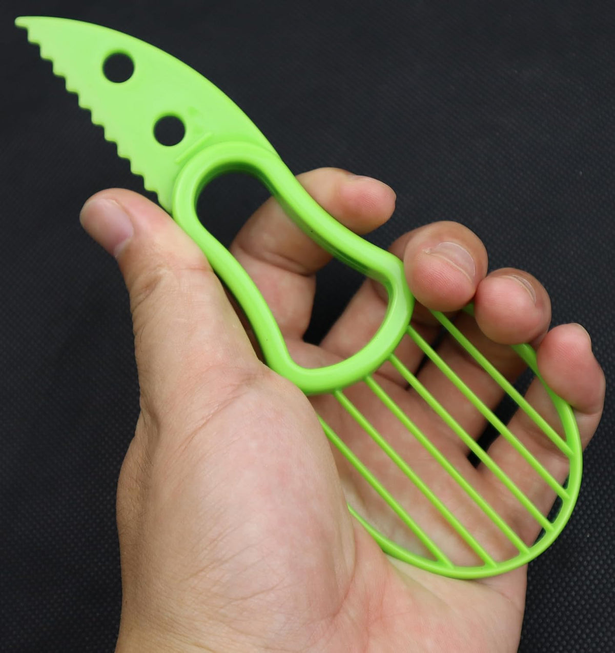 3-in-1 Avocado Tool - Safe Cutter, Pitter and Spoon in One - Green - Set of 1 - Flavour Fushion Cooking Shop