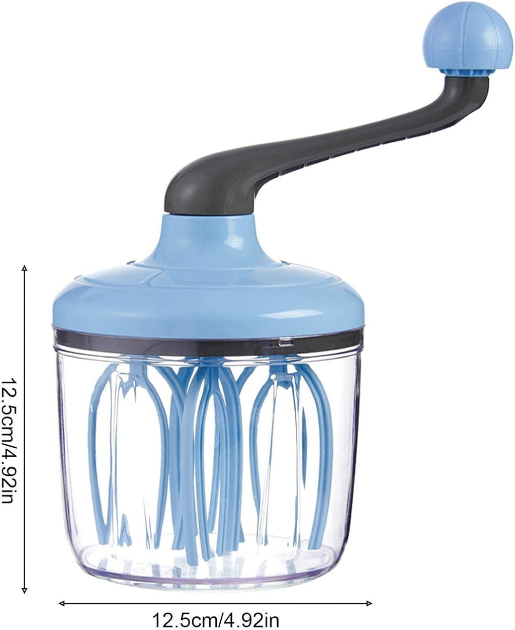 Manual Egg Beater Blue Handheld Butter Mixer Kitchen Baking Tool Accessory