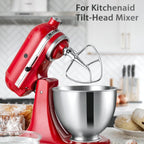 K45B Stainless Steel Flat Beater for Kitchenaid 4.5-5 Quart Tilt Head Stand Mixer, Polished Paddle Attachment for KitchenAid Mixer by ，Dishwasher Safe