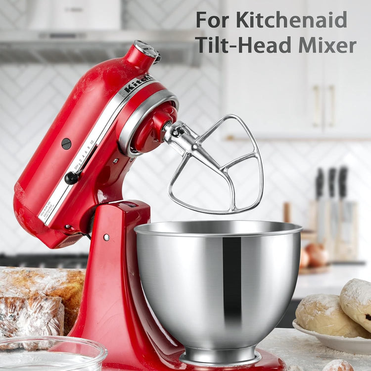 KitchenAid Compatible Stainless Steel Beater Blade for Quick Mixing - Flavour Fushion Cooking Shop