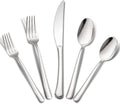 40-Piece High-End Silverware Set with Forks Spos and Knives, Stainless Steel Serving Utensils for 8 with Mirror Finished Handle, Durability and Dishwasher Safe for Restaurant, Weddings