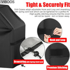 Grill Cover, 58 inch BBQ Gas Grill Cover for Outdoor Grill, Waterproof, Anti-UV, Rip-Proof, Black
