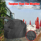 Grill Cover, 58 inch BBQ Gas Grill Cover for Outdoor Grill, Waterproof, Anti-UV, Rip-Proof, Black