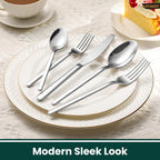 Premium 40-Piece Silverware Set for 8, 18/10 Stainless Steel Flatware Cutlery Set