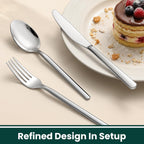 Premium 40-Piece Silverware Set for 8, 18/10 Stainless Steel Flatware Cutlery Set