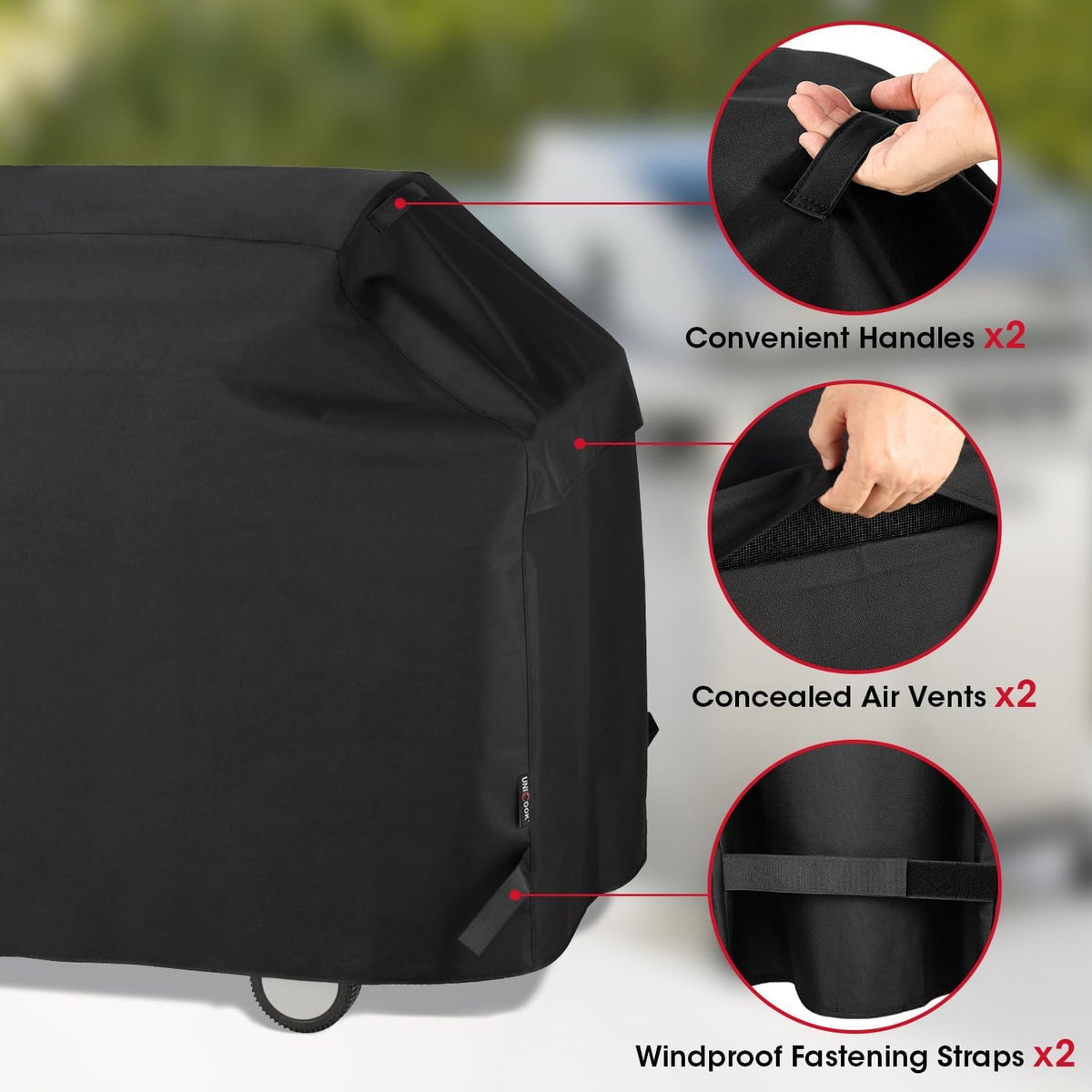 Heavy Duty Waterproof Barbecue Gas Grill Cover, 65-inch BBQ Cover - Flavour Fushion Cooking Shop