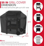 Grill Cover 55 Inch for Outdoor Grill, Heavy Duty, Waterproof, Fade Resistant, BBQ Cover
