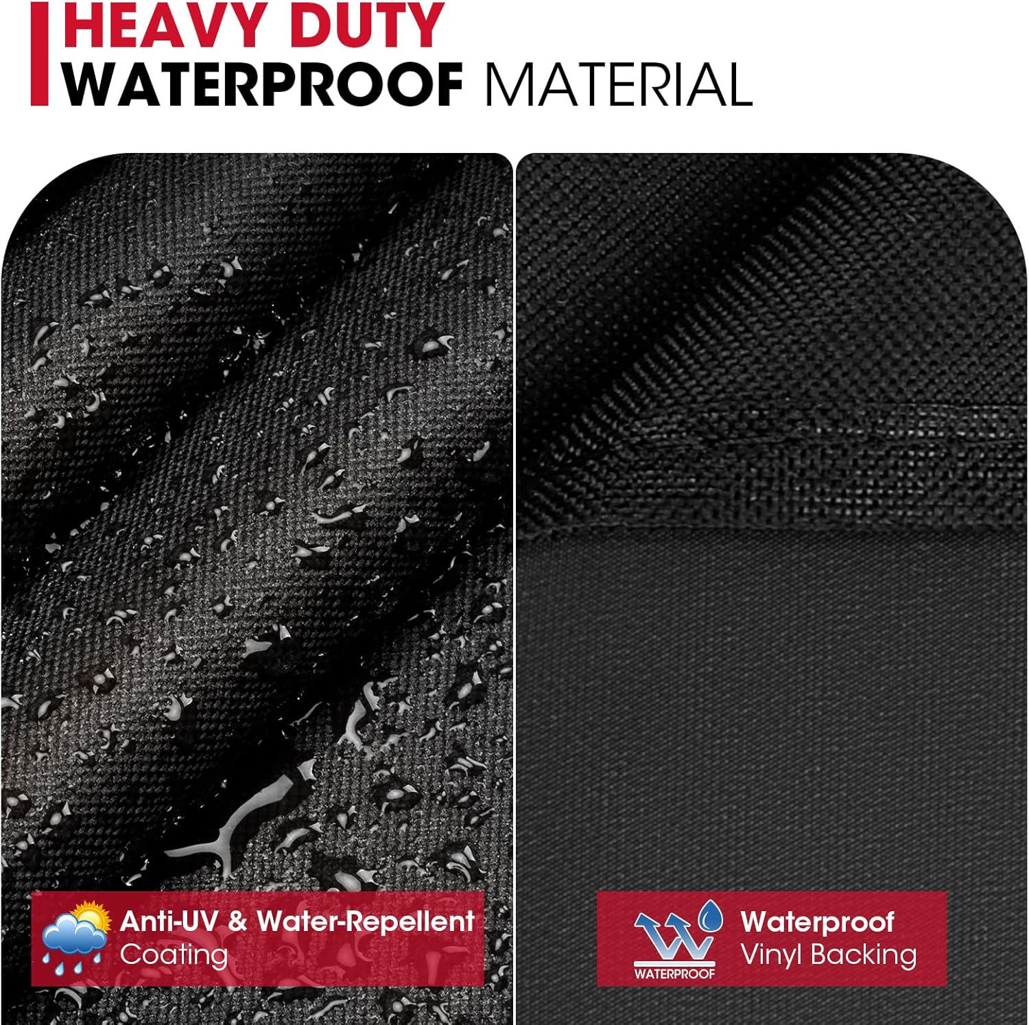Outdoor Large Grill Cover 70 Inch, Heavy Duty Waterproof Gas Grill Cover for Outside, Fade Resistant Durable BBQ Protector, All Weather Protection for Backyard BBQs, Black