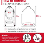 Grill Cover 31.5 Inch, Compatible with Large Big Green Egg, 31.5" Dia X 31.5" H