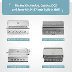 38'' Built-in Grill Cover for Coyote, DCS, Jenn-Air, KitchenAid, and Lynx, Waterproof 38" W x 28" D x 24" H