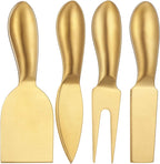 4 Pieces Stainless Steel Cheese Knives Set, Knife Fork Slicer Butter Knife Set for Charcuterie