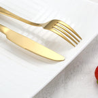 Gold Silverware Set, 20 Piece Golden Cutlery Set Service for 4, Stainless Steel